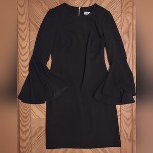 Calvin Klein black 3/4 belle sleeve dress
